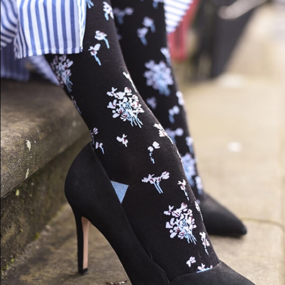 ERDEMxH&M Floral knee-high socks